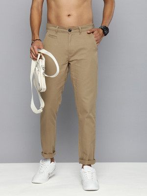 R.Code by The Roadster Life Co. Regular Fit Men Beige Trousers