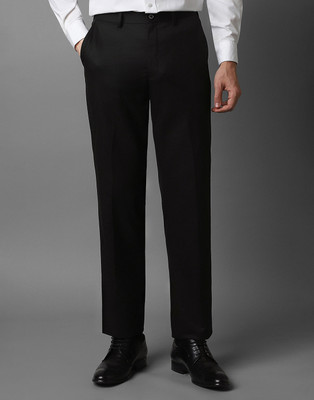 LOUIS PHILIPPE Regular Fit Men Black Trousers