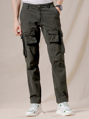 WROGN Regular Fit Men Green Trousers