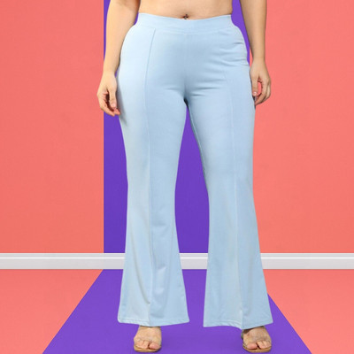 nitafashion Loose Fit Women Light Blue Trousers