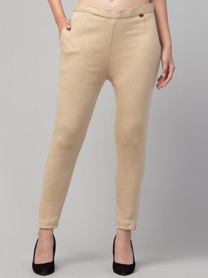 CROWN KING GARMENTS Regular Fit Women Cream Trousers