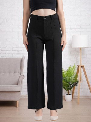 Belfry Regular Fit Women Black Trousers