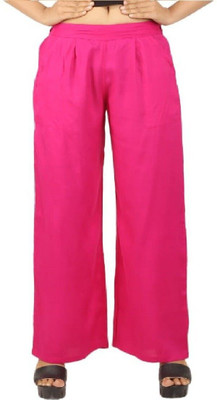 HouseOfCommon Comfort Fit Women Pink Trousers