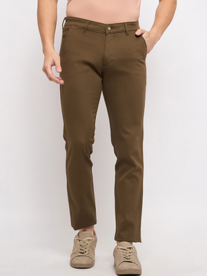 DUKE Slim Fit Men Khaki Trousers