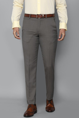 LOUIS PHILIPPE Slim Fit Men Grey Trousers
