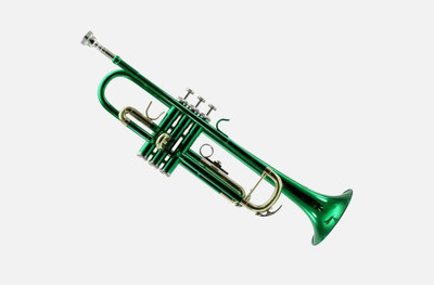 Sheery Professional TRU-36 Green Bb Trumpet for Beginner or Advanced-Musical instrument - Trumpet for Beginner or Advanced Player with Hardcase, 7C Mouthpiece, Oil. Bb Trumpet(Lacquer)