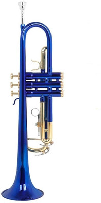 Sheery Professional TRU-38 Blue Bb Trumpet for Beginneror Advanced - Musical instrument - Trumpet for Beginner or Advanced Player with Hardcase, 7C Mouthpiece, Oil. Bb Trumpet(Lacquer)
