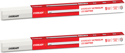 EVEREADY 5W 1ft Batten 4kV Surge Protection Lasts Upto 25000 Hours 5 W 30 cm Tube Light(White, Pack of 2)