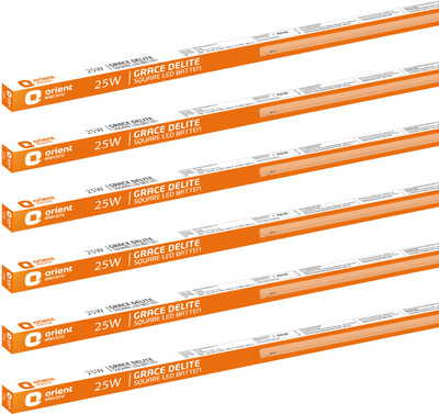 Orient Electric Grace Delite Ultra Slim 25W Batten, Highly Efficient &Surge Protection 25 W 110 cm Tube Light(White, Pack of 6)