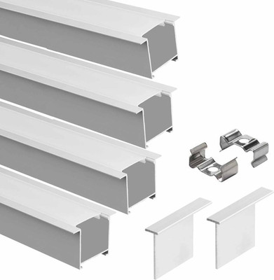 ABAJ Conciled 1 Meter Profile Channels Without LED Straight Linear (25x25mm) 0 W 2.5 cm Tube Light(White, Pack of 4)