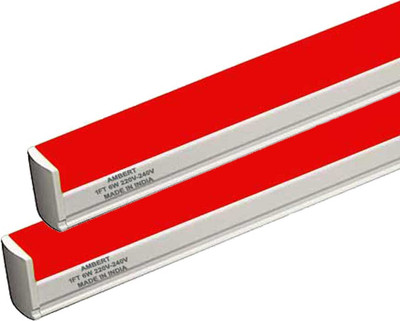 ambert Led T5 1Ft Red Color 6 Watt Pack Of 2 6 W 28 cm Tube Light(Multicolor, Pack of 2)