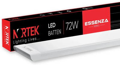 Nortek Essenza 72W LED Tube Light 3-in-1 Color Selectable: CW, NW, WW | Batten for Home 72 W 121 cm Tube Light(White)