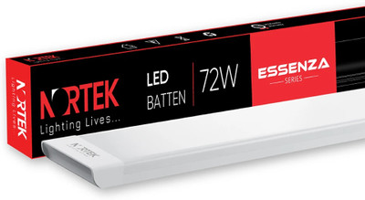 Nortek Essenza 72W Led Tube Lights For Home With 3in1 Selectable Color Option CW NW WW 72 W 121 cm Tube Light(White)
