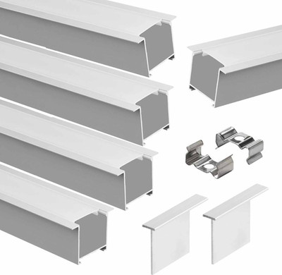 ABAJ Conciled 1Meter Profile Channels Without LED Straight Linear(25x25mm) 0 W 1 cm Tube Light(White, Pack of 5)