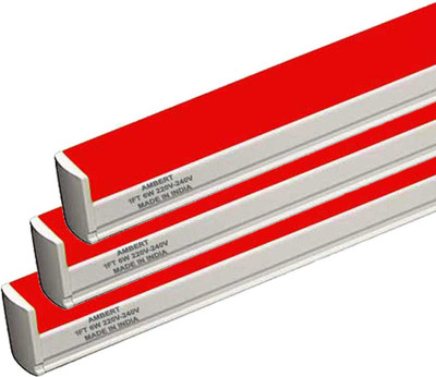 ambert Led T5 1Ft Red Color 6 Watt Pack Of 3 6 W 28 cm Tube Light(Multicolor, Pack of 3)