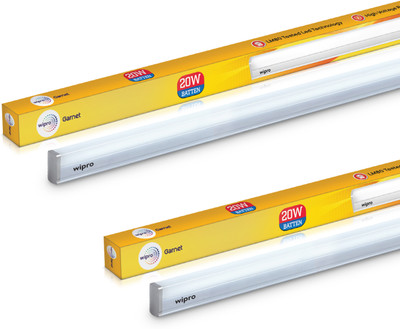 Wipro 20w 4 Feet Led Batten 6500k (cool Day Light) – Pack Of 2 20 W 115 Cm Tube Light  (White, Pack Of 2) For Rs. 269 @ 70 %