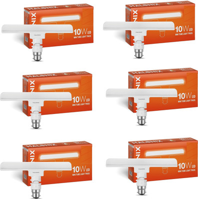 HALONIX 10 W Basic T-Bulb B22 LED Bulb(White, Pack of 6)