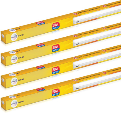 Wipro 20w 4 Feet Batten 6500k (cool Day) 20 W 115 cm Tube Light(White, Pack of 4)