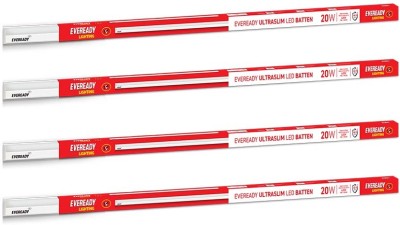 EVEREADY Ultra Slim 20W 4ft Batten | Highly Efficient |Surge Protection | 2 Year Warranty Straight Linear LED Tube Light(White, Pack of 4)