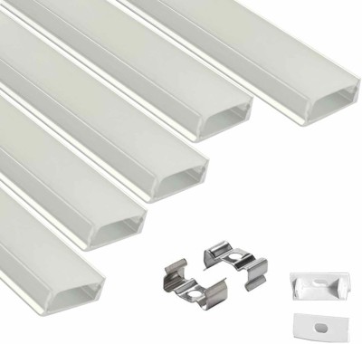 ABAJ Rectangular Surface 1Meter Profile Channels Without LED Straight Linear(18x6mm) Straight Linear LED 0 W Tube Light(White, Pack of 5)