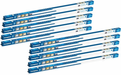 Crompton Trio Batten with three modes 22 W 121 cm Tube Light(White, Pack of 10)