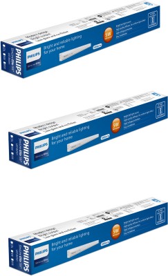 PHILIPS Slimeline Elite Compact 1ft 5W LED Tubelight, Natural White, Pack of 3 Straight Linear LED 5 W Tube Light(White, Pack of 3)