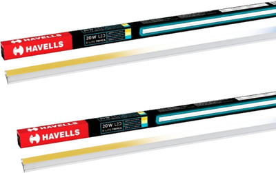 HAVELLS LED Pride Plus Triyca 6500K Batten 3 in 1 20 W 111.5 cm Tube Light(White, Pack of 2)