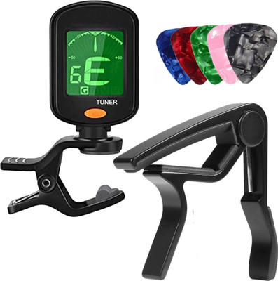 Urban Infotech Guitar Tuner 360 degree Digital Tuner Easy to Use Highly Accurate Clip-on Tuner Best for Acoustic and Electric Guitar Bass Violin Ukulele With Capo & 5 Picks(Design may very) Automatic Digital Tuner(Chromatic: Yes, Multicolor) Urban Infotech Guitar Tuner 360 degree Digital Tuner Easy to Use Highly Accurate Clip-on Tuner Best for Acoustic and Electric Guitar Bass Violin Ukulele With Capo & 5 Picks(Design may very) Automatic Digital Tuner(Chromatic: Yes, Multicolor)