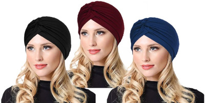 PAROPKAR Solid Skull Cap Cap(Pack of 3)