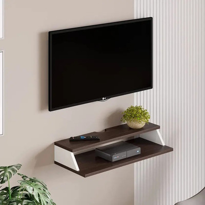 Home wood Engineering Wood Wall Mount TV Entertainment Unit Set Top Box Stand/TV Cabinet Engineered Wood TV Entertainment Unit(Finish Color - Wenge, DIY(Do-It-Yourself))