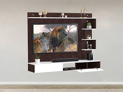 TheGoodLuck 65 Inches Wooden Wall Entertainment LED TV Unit Cabinet Engineered Wood TV Entertainment Unit(Finish Color - Brown, DIY(Do-It-Yourself))