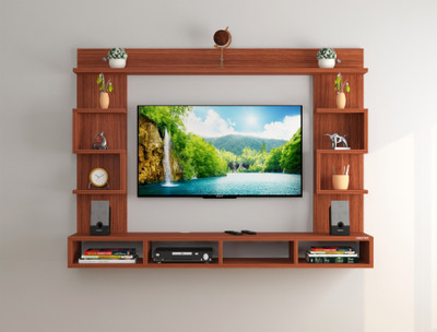 Odestar Odestar CARLO Engineered Wood TV Entertainment Unit Stand Only 43inchTV Cabinet Engineered Wood TV Entertainment Unit(Finish Color – CLASSIC WALNUT, DIY(Do-It-Yourself))