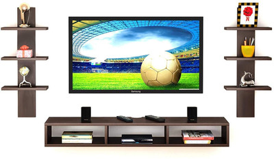 T F Enterprises TF TV UNIT BRW Engineered Wood TV Entertainment Unit(Finish Color - Brown, DIY(Do-It-Yourself))
