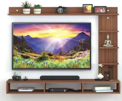 RADHACRAFT Engineered Wood TV Entertainment Unit(Finish Color - Teak Natural, DIY(Do-It-Yourself))
