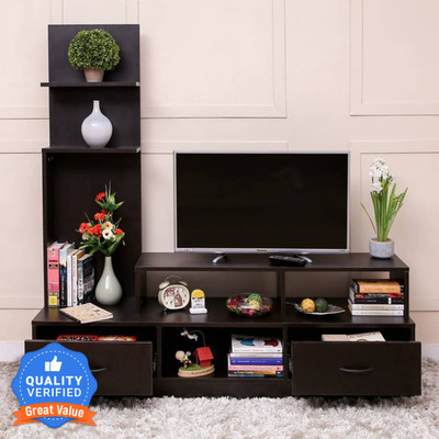 Home Full Engineered Wood TV Entertainment Unit(Finish Color - Wenge, Knock Down)