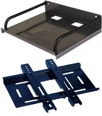COMPAQPLUS LED/LCD Wall Mount for Upto 32 inch TV Wall Bracket with Set Top Box Stand Combo Fixed TV Mount