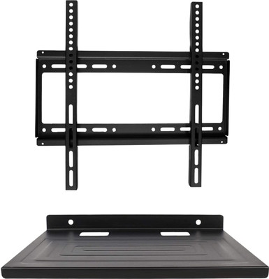 LABTRONIXED INC. Combo of 32-55 Inch LCD LED TV Wall Mount Stand and Heavy Duty Set Top Box Self Fixed TV Mount