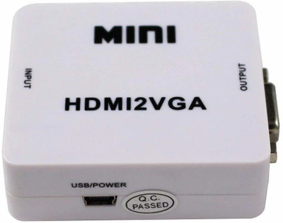 Tobo  TV-out Cable Mini HDMI to VGA Converter with Audio HDMI2VGA 1080P Adapter Connector TD-660VC(Black, For TV)