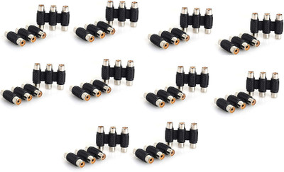 ERHIndia  TV-out Cable 10 Pcs Audio Video 3 RCA(Black, For TV)