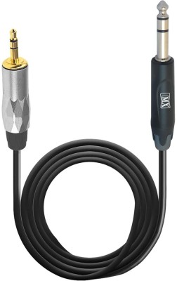 MX  TV-out Cable EP Stereo Male 3.5 Mm/P-38 Stereo Male Cord Full Metal 3 Meter- MX3922A(Black, For Home Theater, 3 m)