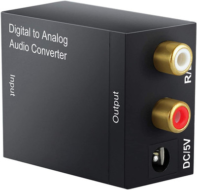 Mak World  TV-out Cable Digital to Analog Audio Converter, Coaxial Toslink SPDIF to R/L & RCA Jack Audio(Black, For TV)