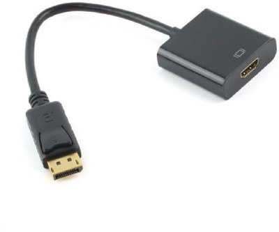 kipek  TV-out Cable DisplayPort to HDMI Converter, DP to HDMI Adapter Male to Female Full HD 1080P(Black, For TV)