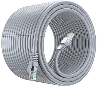 Sadow  TV-out Cable 20 Meter CAT-6 Snagless Network RJ45 Ethernet Patch LAN Cable CAT6(Grey, For Computer, 20 m)