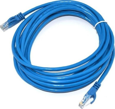 BALRAMA  TV-out Cable Ethernet Cat-6 Cable -5m for LAN Cable | Wires for Modem | Router(Blue, For Computer, 5 m)