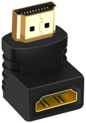 ONCRO  TV-out Cable 90 degree hdmi l shape hdmi cable extender port hdmi male to hdmi female adapter(Black, For TV)