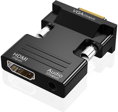OG X NEXA WITH DEVICE  TV-out Cable HDMI Female to VGA Male Output With Audio Converter(Black, For Laptop)