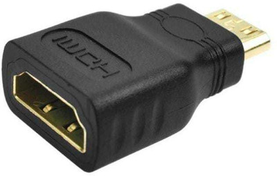 BENVIDO  TV-out Cable TV-out Cable Pack-1 MiniHDMI Male to HDMI Adapter Converter (Black, For Laptop)(Black, For Mobile)