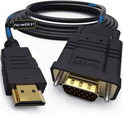 VOOCME  TV-out Cable HDMI to VGA Cable Gold-Plated 1080P HDMI Male to VGA Male Convrtr Cord 1.8 Meter