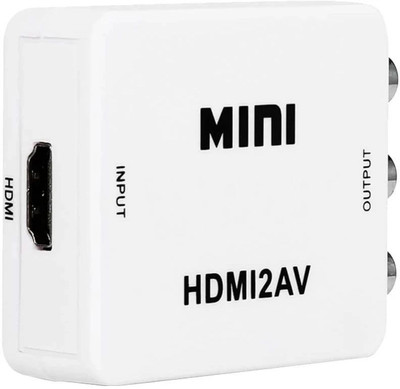 Sancy  TV-out Cable HDMI to AV, 1080P HDMI to 3RCA HDMI2AV AV Converter(White, For TV, 0.1 m)
