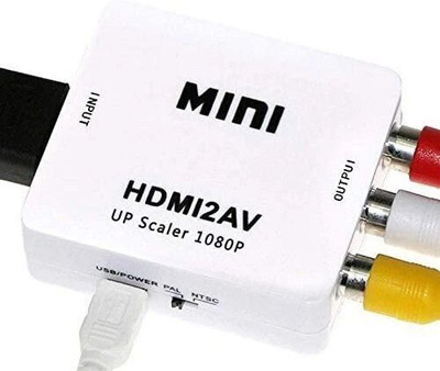 TrustEdge  TV-out Cable HDMI to AV and HDMI to 3RCA HDMI2AV AV Converter(White, For TV)